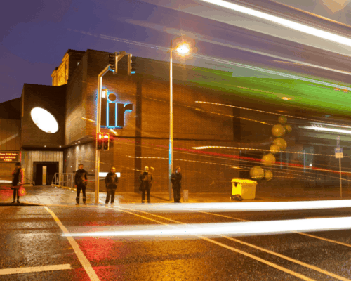 The Lir Academy at night