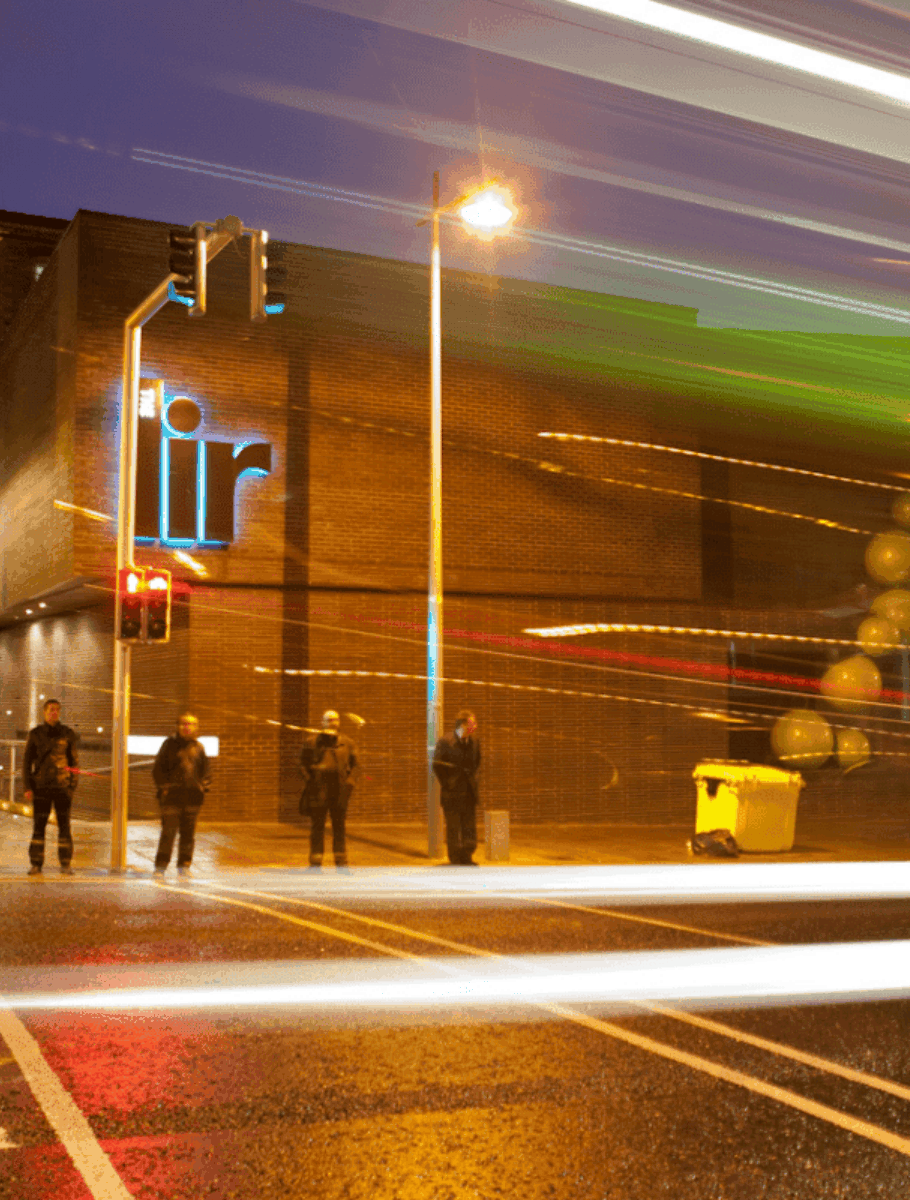 The Lir Academy at night