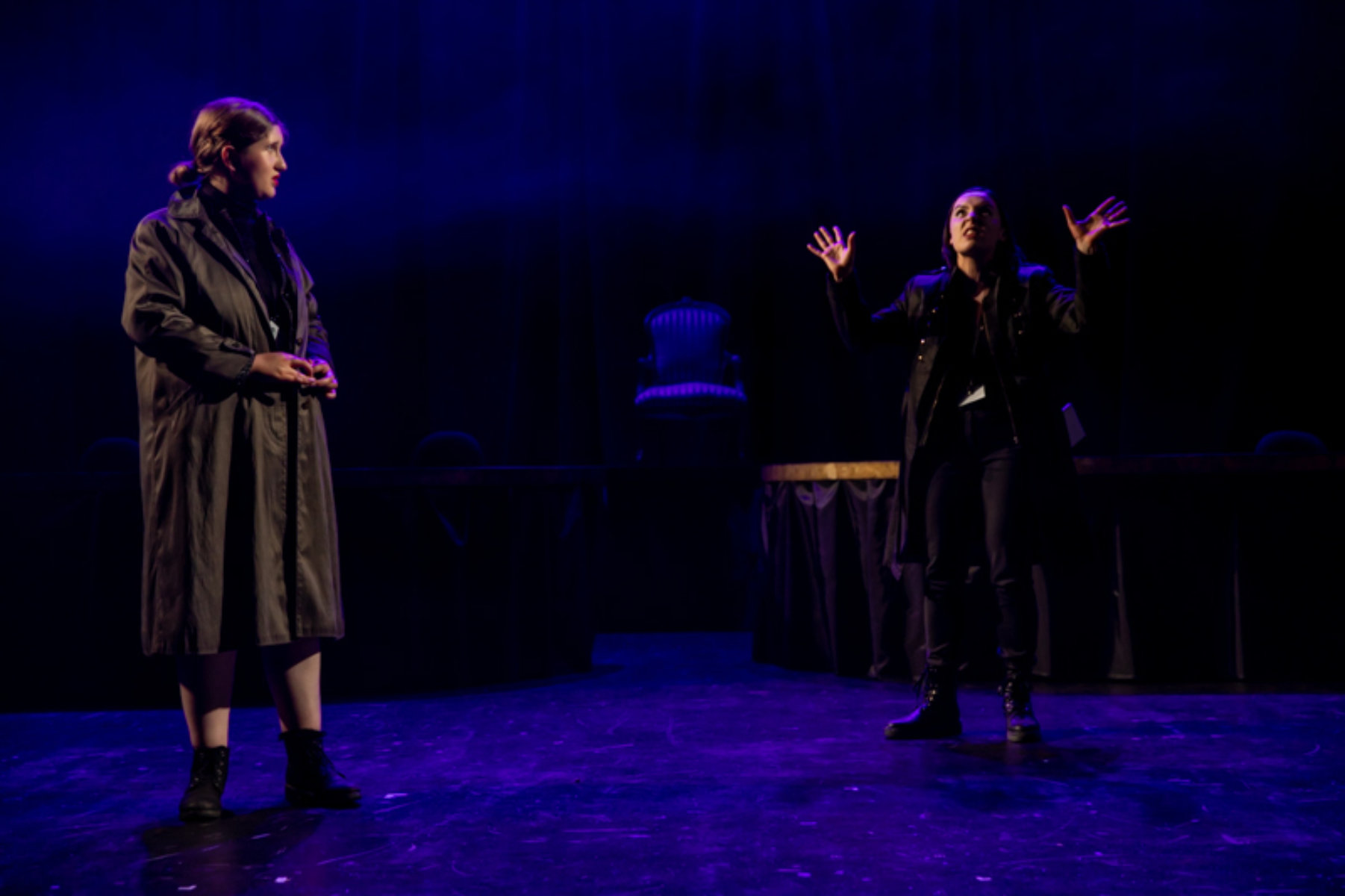 Action shot Terri Jade Donovan Molly Whelan Julius Caesar