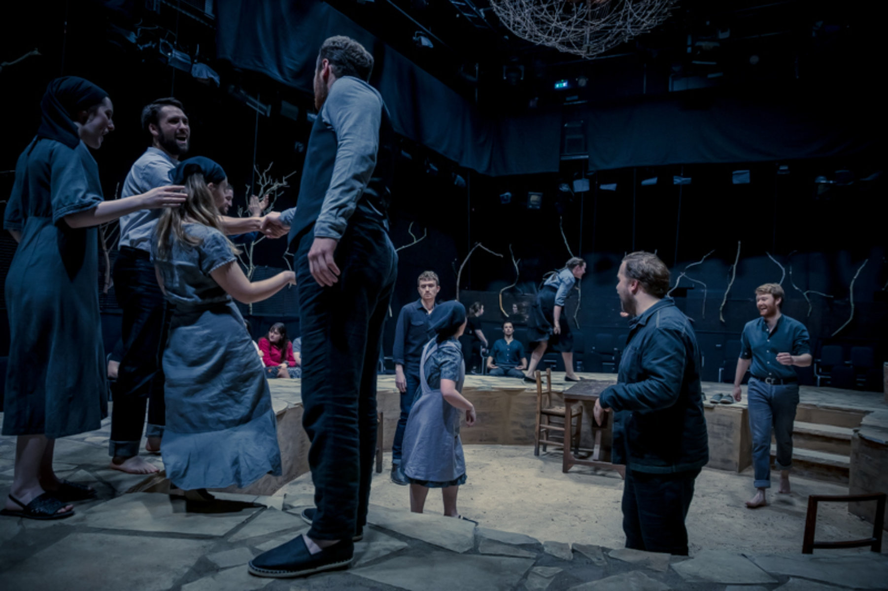 Final year acting students in Blood Wedding by Federico García Lorca