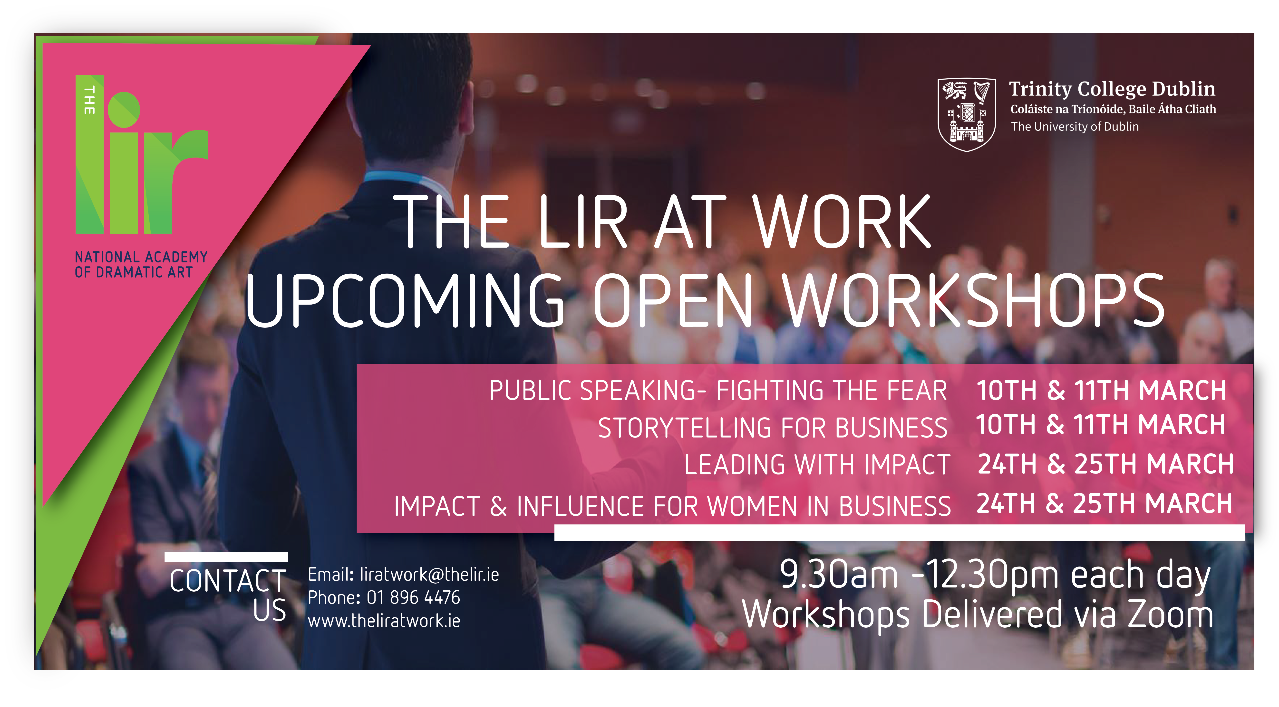 The Lir Academy Open Workshops